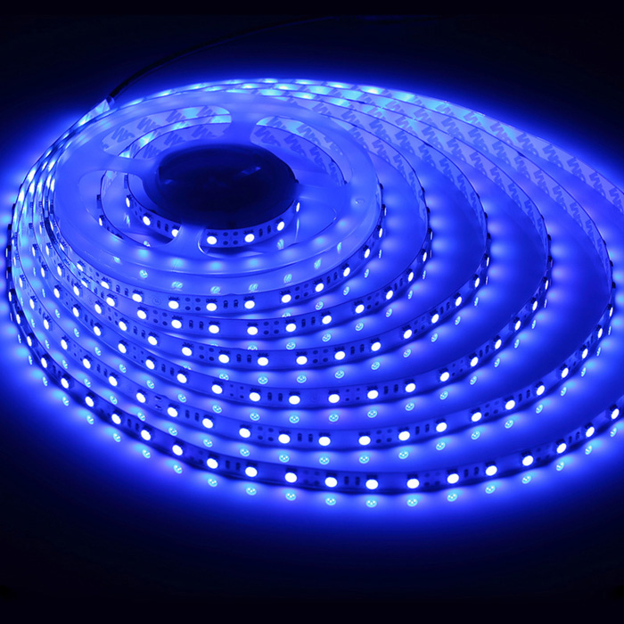 Лента светодиодная- IP20-12V-7.2W/m синий- 5м 72Led/m
